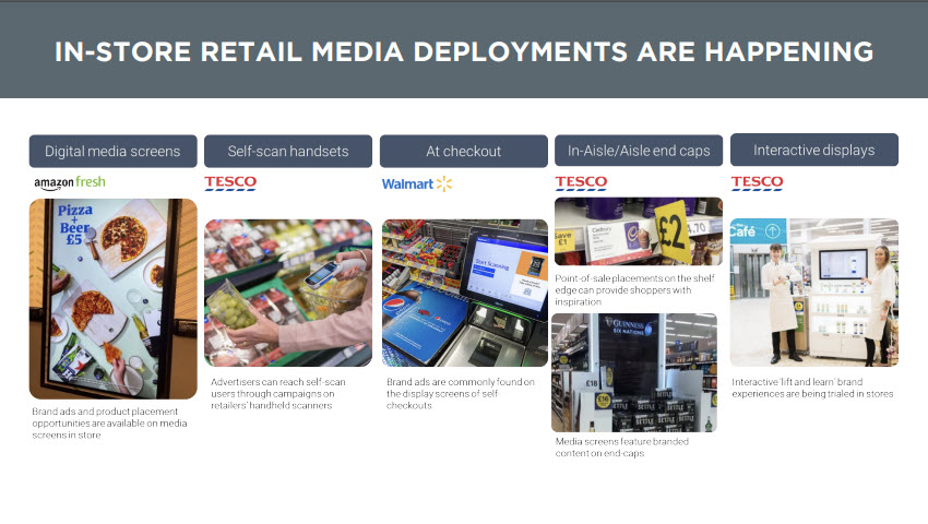 In-store retail media deployments